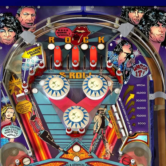 1980-3-Rolling-Stones-Pinball-Machine 1980 Rolling Stones Pinball Machine by Bally - Image 3