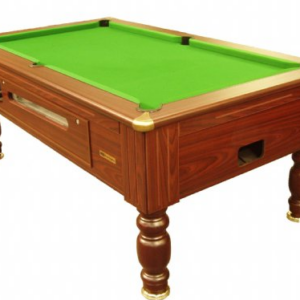 dark walnut coin operated slate bed pool table