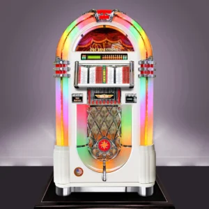 Rock-Ola Bubbler Vinyl 45 Jukebox in Gloss White with Bluetooth