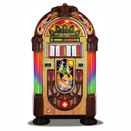 Rock-Ola Peacock Vinyl 45 Bubbler Jukebox with Bluetooth Rock-Ola Peacock Vinyl 45 Bubbler Jukebox with Bluetooth
