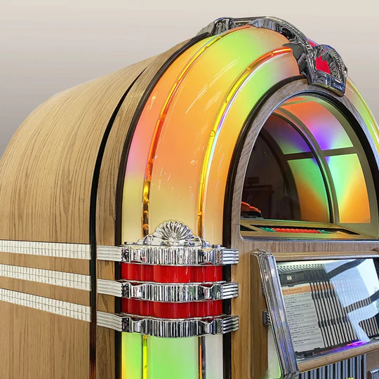 rock ola bubbler cd jukebox in light oak with bluetooth rock ola bubbler cd jukebox in light oak with bluetooth