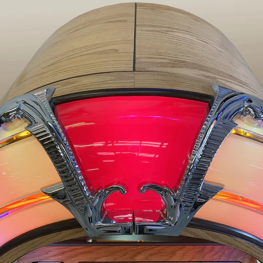 rock ola bubbler cd jukebox in light oak with bluetooth rock ola bubbler cd jukebox in light oak with bluetooth