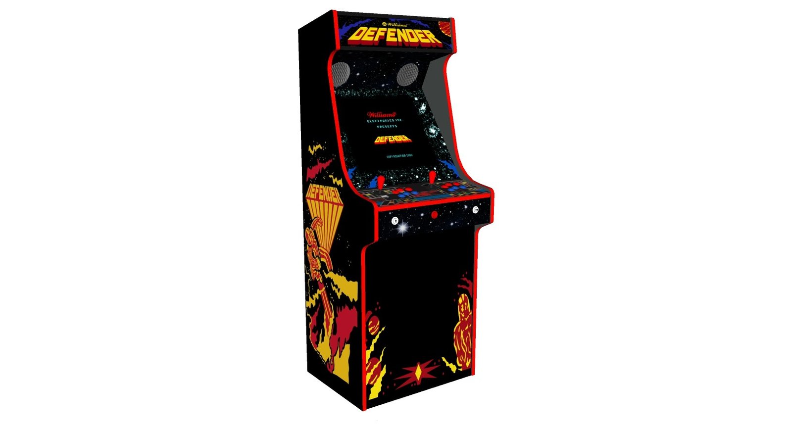 defender retro upright arcade machine, 5000 games, 120w subwoofer, 24 inch defender retro upright arcade machine, 5000 games, 120w subwoofer, 24 inch