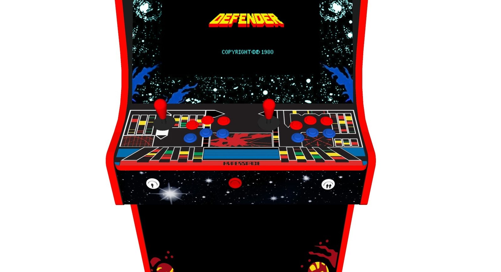 defender retro upright arcade machine, 5000 games, 120w subwoofer, 24 inch defender retro upright arcade machine, 5000 games, 120w subwoofer, 24 inch