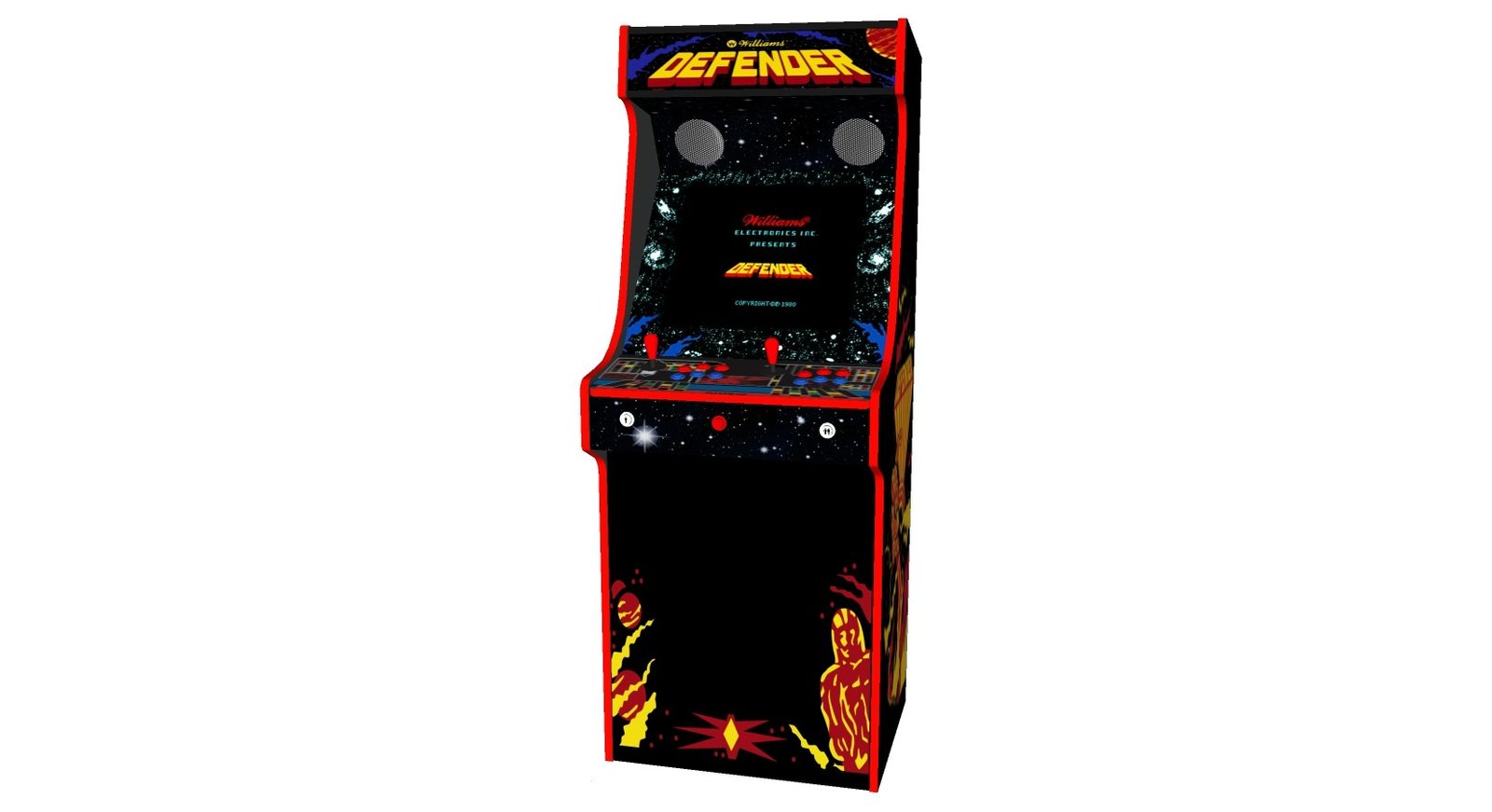 defender retro upright arcade machine, 5000 games, 120w subwoofer, 24 inch defender retro upright arcade machine, 5000 games, 120w subwoofer, 24 inch