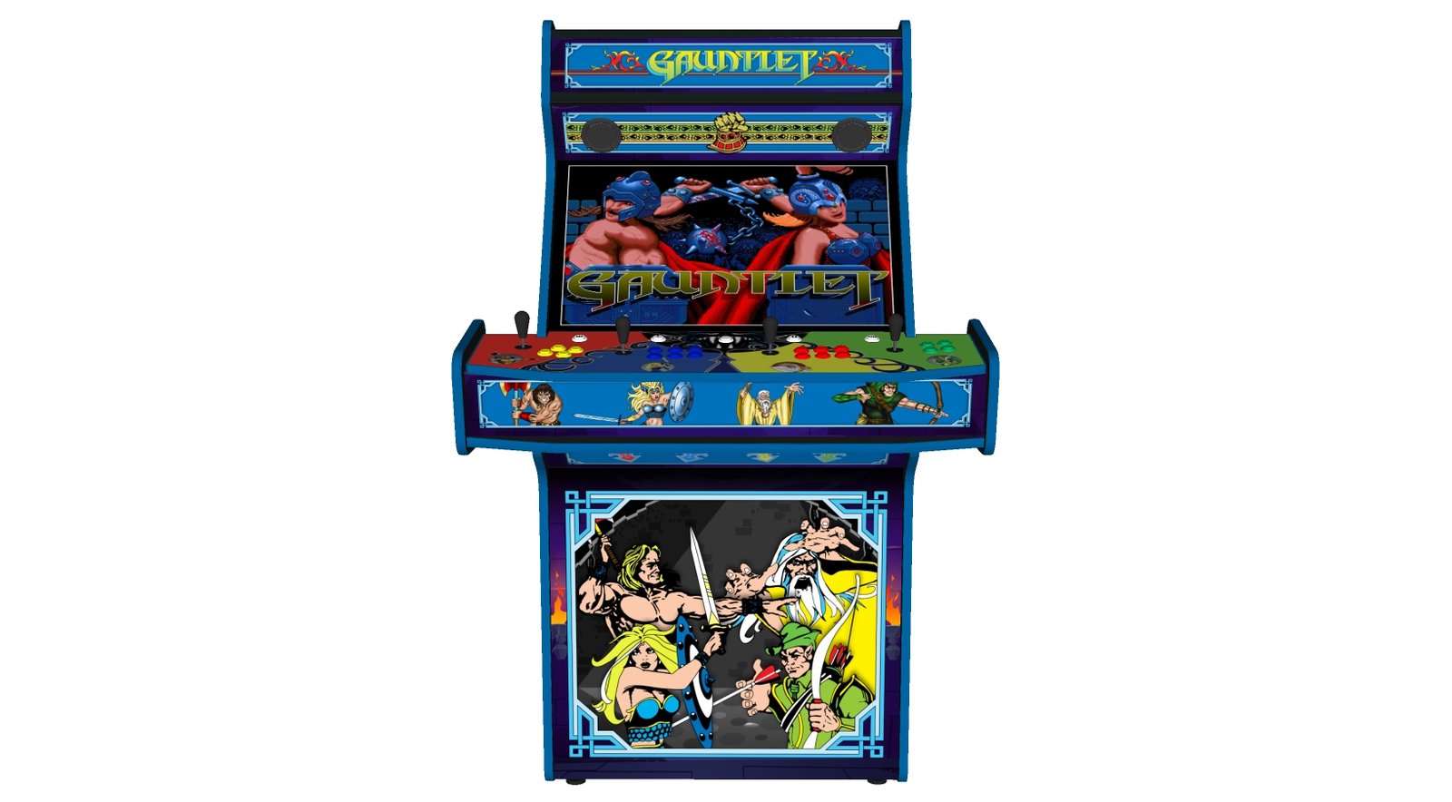 gauntlet upright 4 player arcade machine, 32″ screen, 120w sub, 5000 games gauntlet upright 4 player arcade machine, 32″ screen, 120w sub, 5000 games