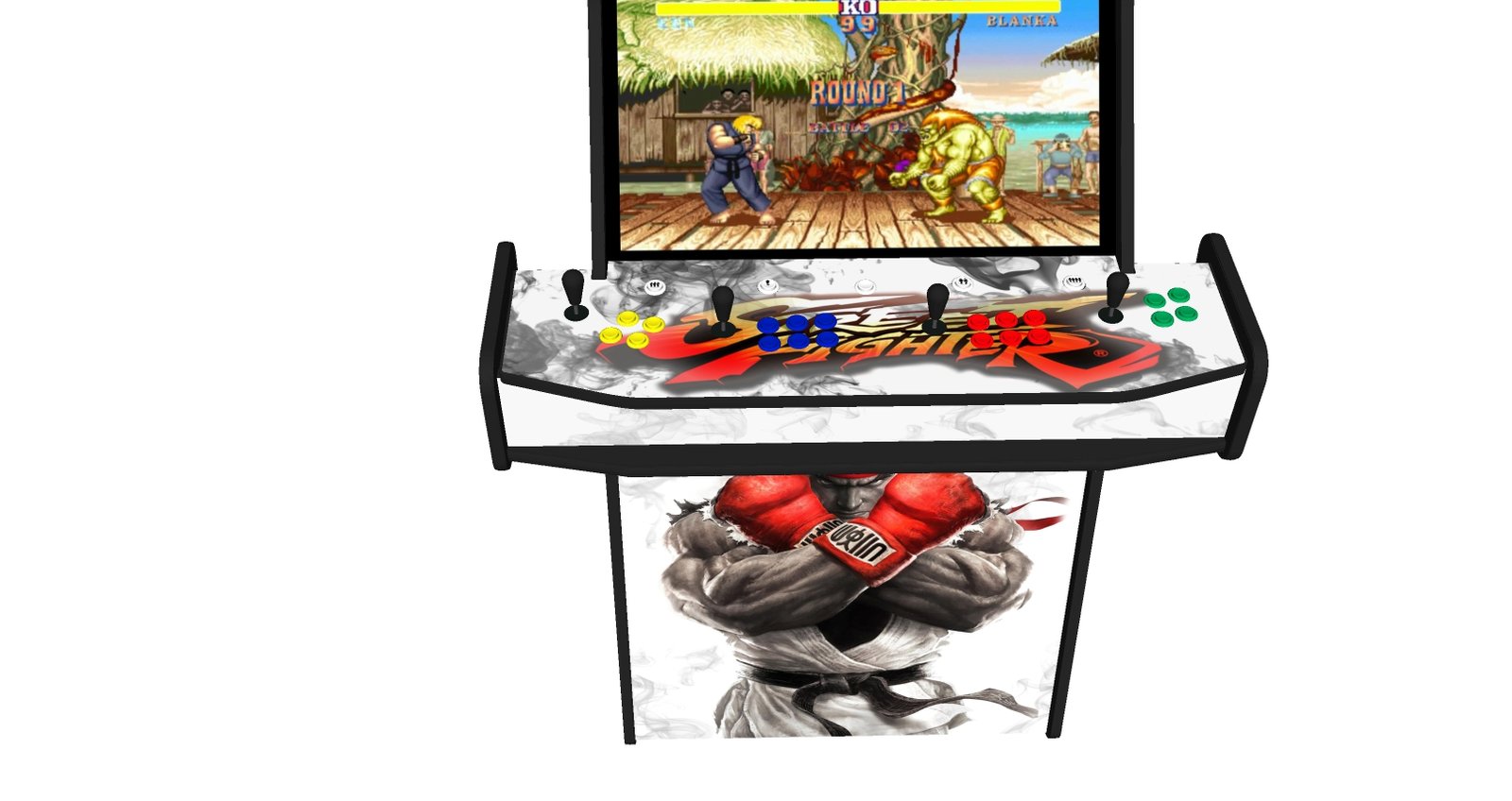 street fighter 5, 4 player arcade machine, 32″ screen, 120w sub, 5000 games street fighter 5, 4 player arcade machine, 32″ screen, 120w sub, 5000 games