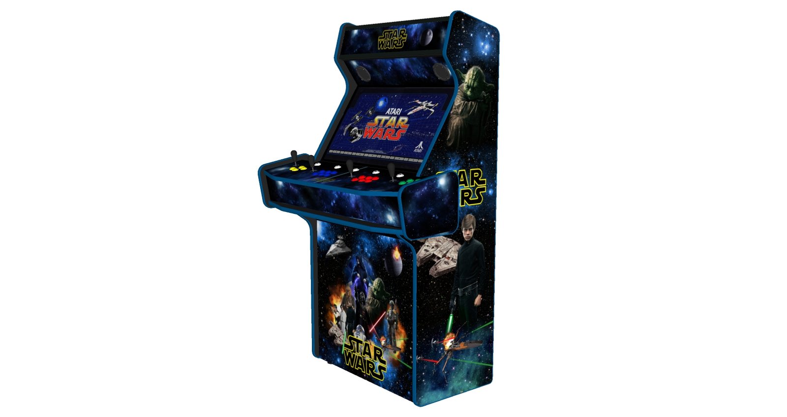 star wars v1 upright 4 player arcade machine, 32″ screen, 120w sub, 5000 games star wars v1 upright 4 player arcade machine, 32″ screen, 120w sub, 5000 games
