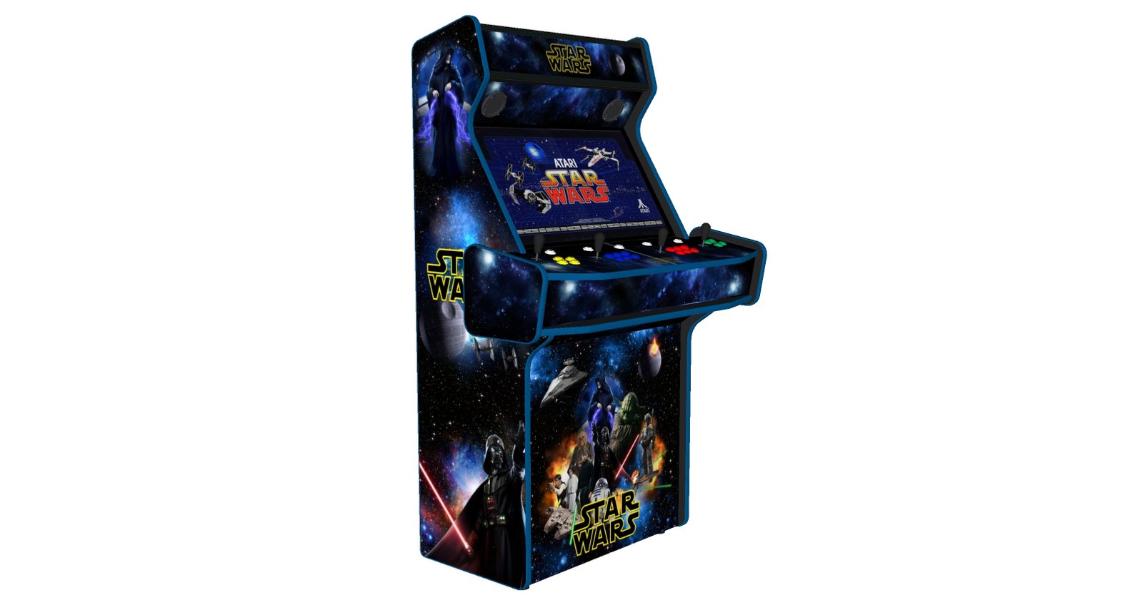 star wars v1 upright 4 player arcade machine, 32″ screen, 120w sub, 5000 games star wars v1 upright 4 player arcade machine, 32″ screen, 120w sub, 5000 games