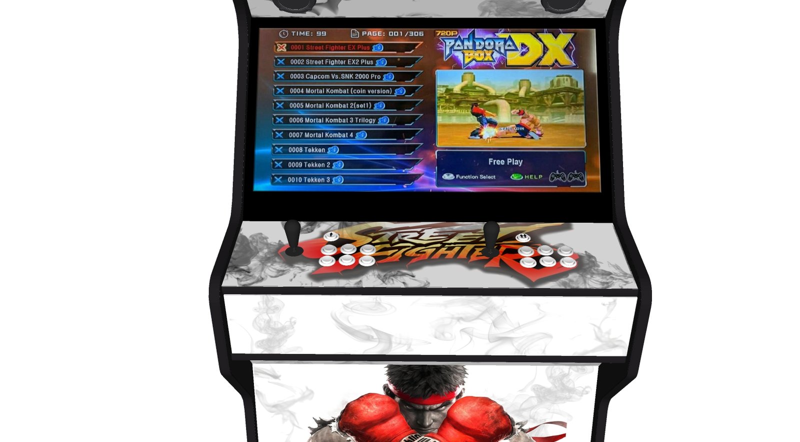 street fighter 5 arcade machine, 3000 games, 32 inch screen, 120w subwoofer street fighter 5 arcade machine, 3000 games, 32 inch screen, 120w subwoofer